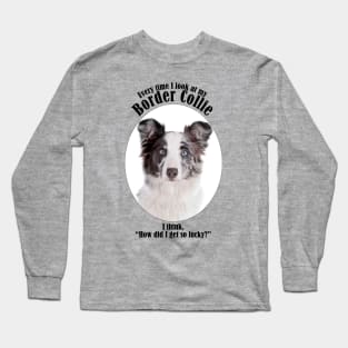 Lucky Border Collie Long Sleeve T-Shirt